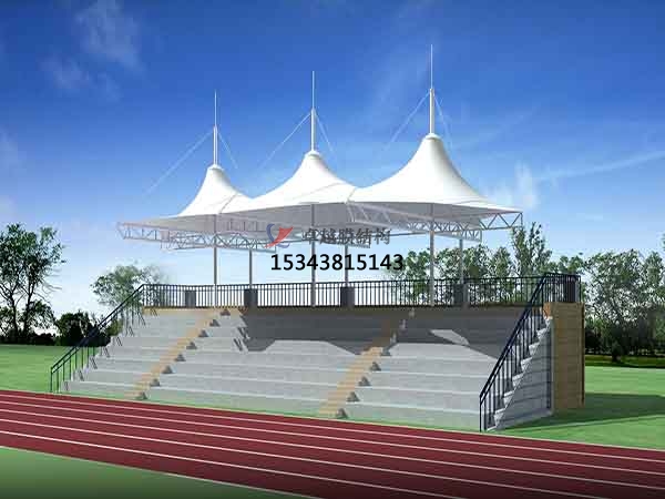 玉樹市看臺膜結構遮陽棚/主席臺頂篷/舞臺雨棚廠家