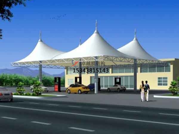岳陽膜結構加油站頂棚【生產(chǎn)廠家】岳陽加氣站膜結構遮陽棚公司