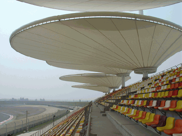 內丘體育場看臺膜結構/舞臺罩棚【設計安裝】