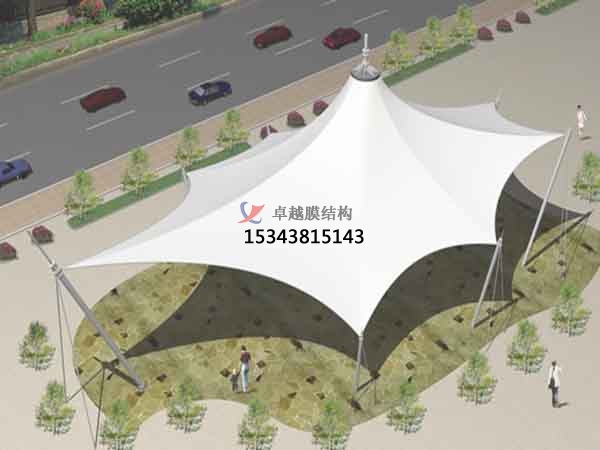 開(kāi)封商業(yè)廣場(chǎng)<font color='red'>張拉膜結(jié)構(gòu)</font>景觀棚/雨棚設(shè)計(jì)搭建