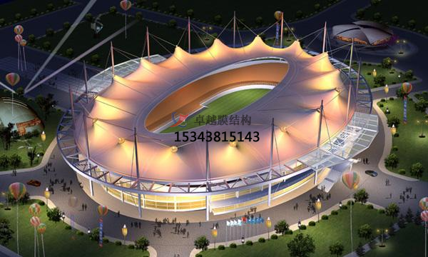 足球場(chǎng)膜結(jié)構(gòu)雨棚用PVDFf材質(zhì)可以嗎？