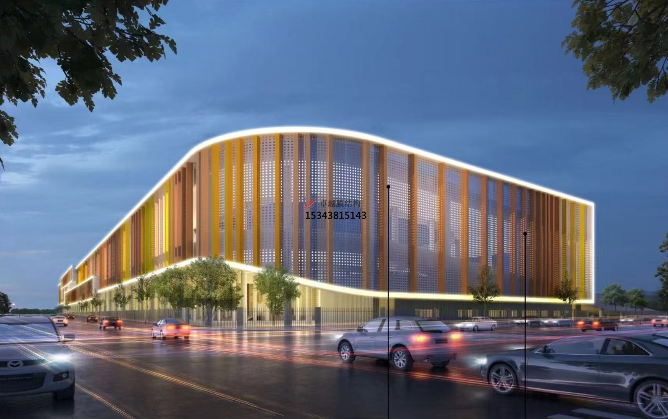 廊坊水產(chǎn)物流園織物幕墻項目——網(wǎng)格膜結(jié)構(gòu)專業(yè)廠家